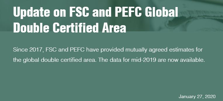 Communication FSC/PEFC de la double certification des forêts certifiées.