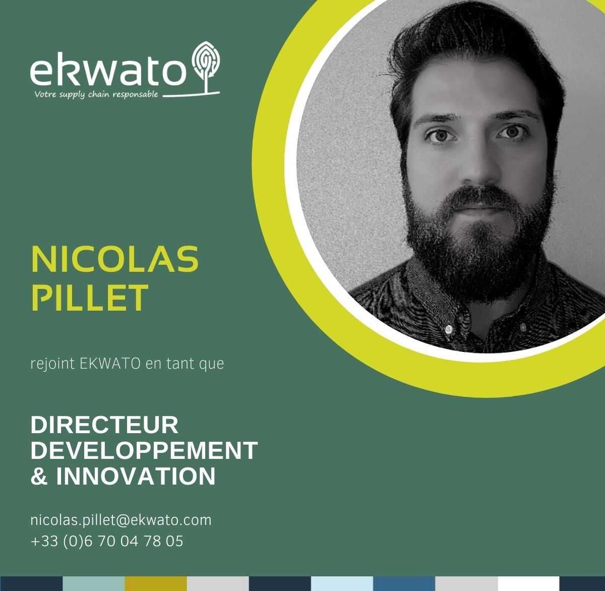 Arrivée de Nicolas Pillet à EKWATO