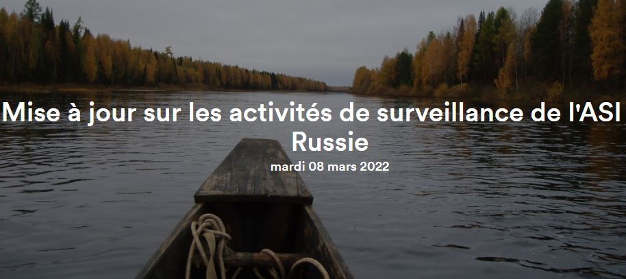 Suspension des activités de ASI en Russie.