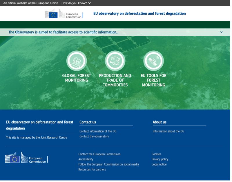 RDUE : ouverture de l’Observatoire de l’UE sur la déforestation et la dégradation des forêts (EUFO).