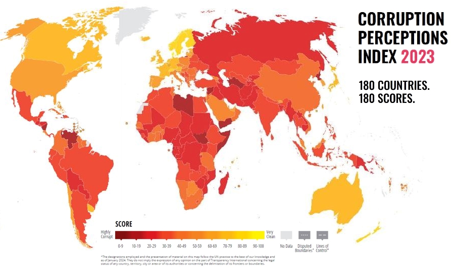 Mise à jour de l’indice de corruption CPI pour 2024.