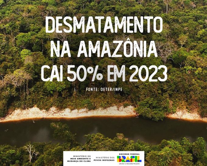 Chute de la déforestation au Brésil sur l’année 2023.