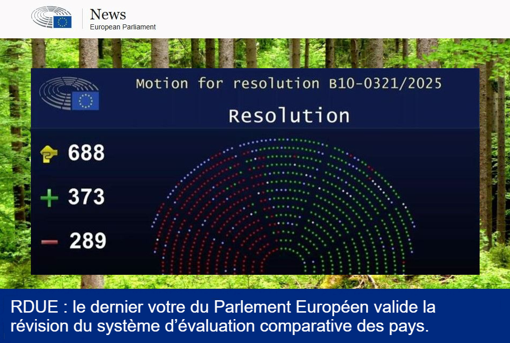 RDUE : l’UE doit revoir le système d’évaluation comparative des pays.