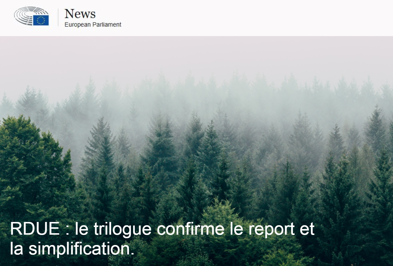 RDUE : le report et la simplification des exigences sont confirmées pour l’accord final.